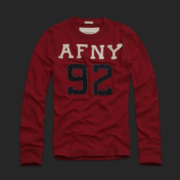 A&F Long Sleeves Clothing Mens T-shirts CT24